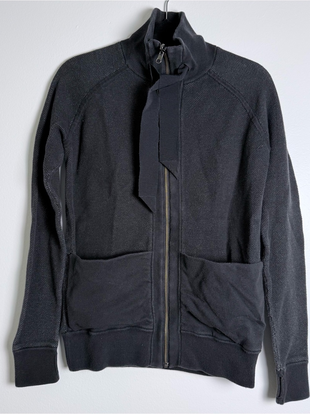Vintage lululemon athletica Black Full-Zip Women's Sweater with  Front Pockets